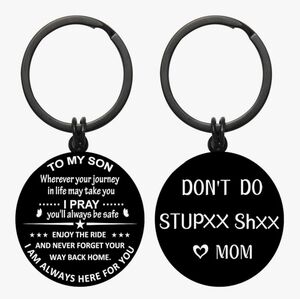 New In Bag, Dont Do Stupid Shi* Love Mom With Back Message Keychain